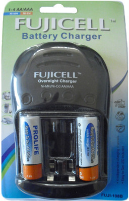 Buy Fujicell 108B (with 2 x 2200 NiMH Ready to use) Battery Charger: Camera Battery Charger