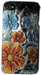 Amzer 93240 3D Metallic Snap On Case - Orange Florals for iPhone 4 / 4S