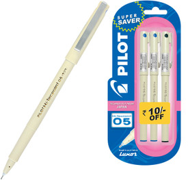 Buy Pilot Hi-Techpoint 05 (Pack of 3) Fineliner Pen: Pen