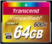 Transcend Compact Flash 64 GB 600X Memory Card