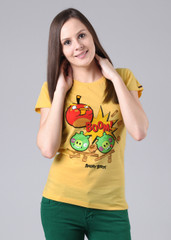 Compare Angry Birds Round Neck Printed Women T-shirt at Compare Hatke